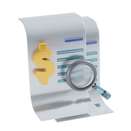 Audit financier  3D Icon