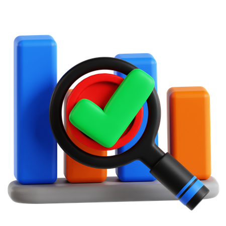 Audit Graph Analysis  3D Icon