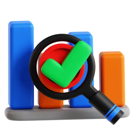 Audit Graph Analysis  3D Icon