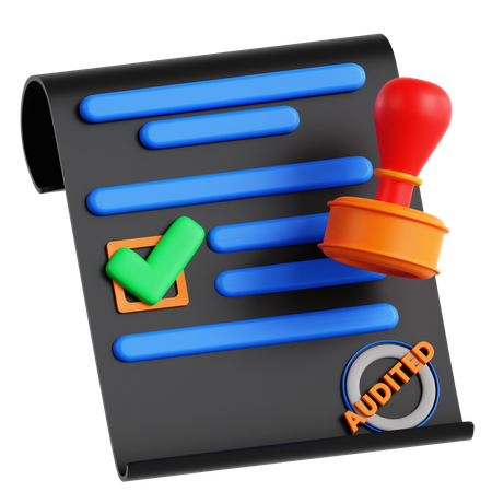 Audit Stamp  3D Icon