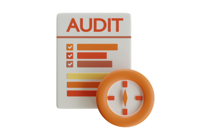 Temps d'audit  3D Icon