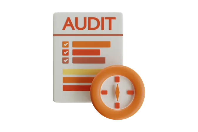 Temps d'audit  3D Icon