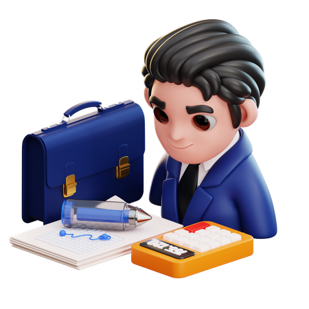 Auditor de negócios  3D Icon