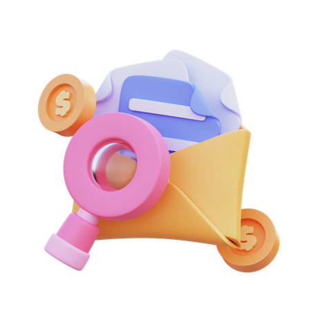 Auditoría de correo  3D Icon