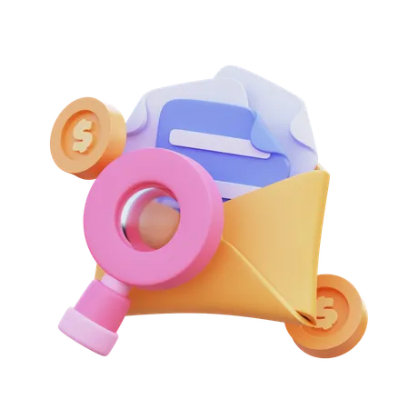 Auditoría de correo  3D Icon