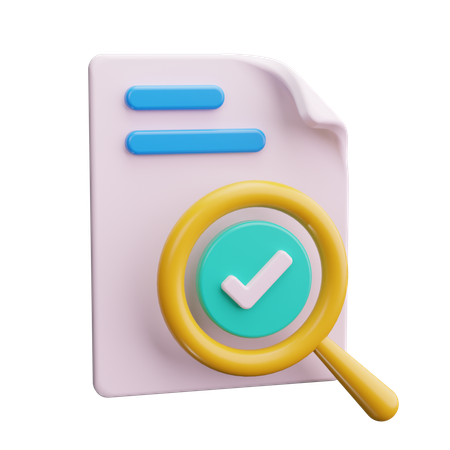 Auditoría de documentos  3D Icon