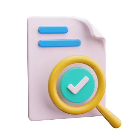 Auditoría de documentos  3D Icon