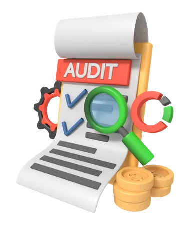 Auditoria financeira  3D Icon