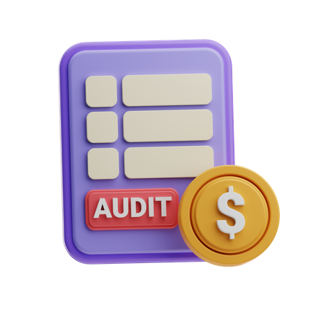 Auditoria financeira  3D Icon