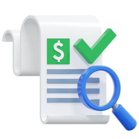 Auditoría financiera  3D Icon