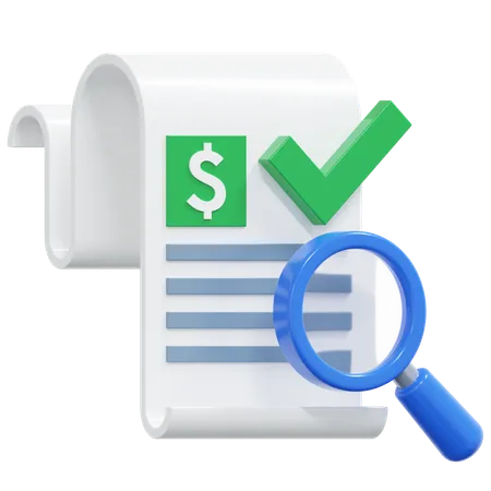 Auditoría financiera  3D Icon