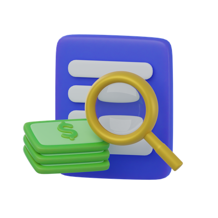 Auditoría financiera  3D Icon