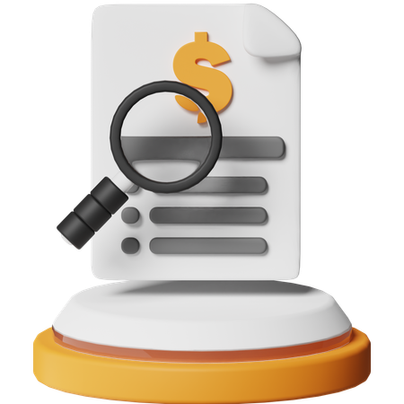 Finanzas de auditoría  3D Icon