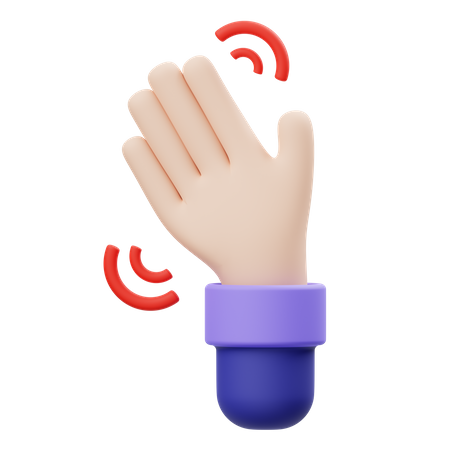Auf Wiedersehen Handbewegung  3D Icon
