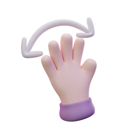 Auf Wiedersehen Handbewegung  3D Icon