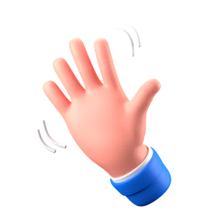 Auf Wiedersehen Handbewegung  3D Icon