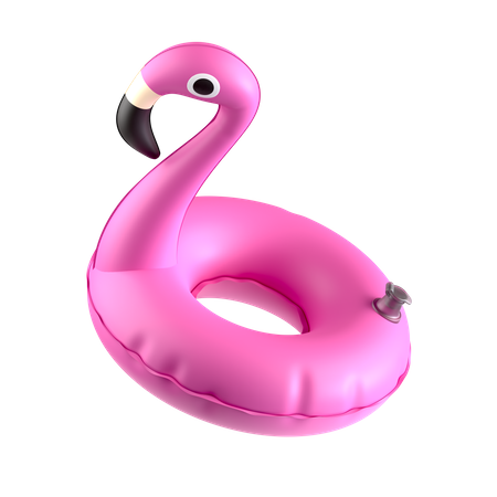 Aufblasbarer Flamingo  3D Icon