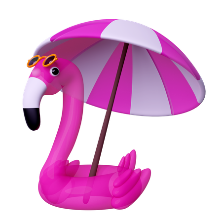 Aufblasbarer Flamingo  3D Icon