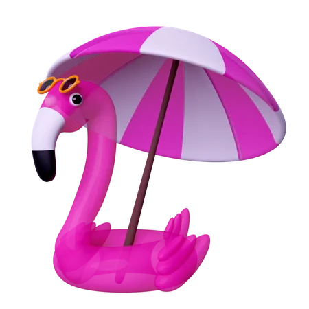 Aufblasbarer Flamingo  3D Icon