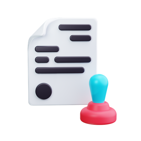 Aufgabe genehmigt  3D Icon