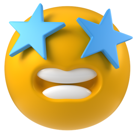 Aufgeregtes Emoji  3D Icon