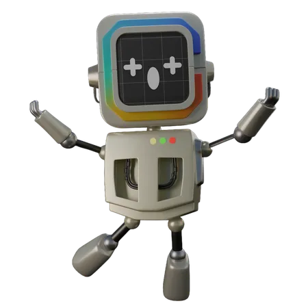 Aufgeregter Roboter  3D Icon