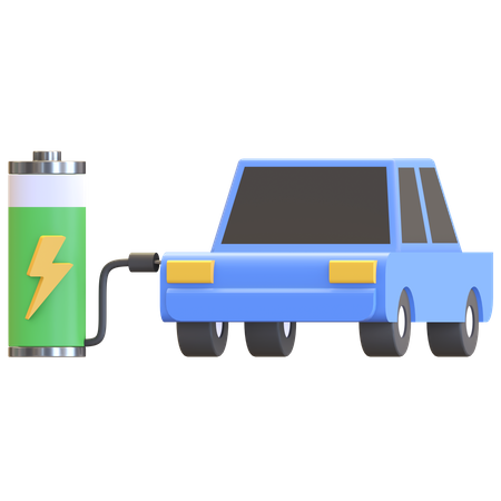 Aufladen von Elektroautos  3D Icon