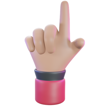 Aufmerksamkeit Handbewegung  3D Icon