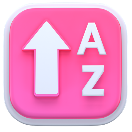 Aufsteigendes Alphabet  3D Icon