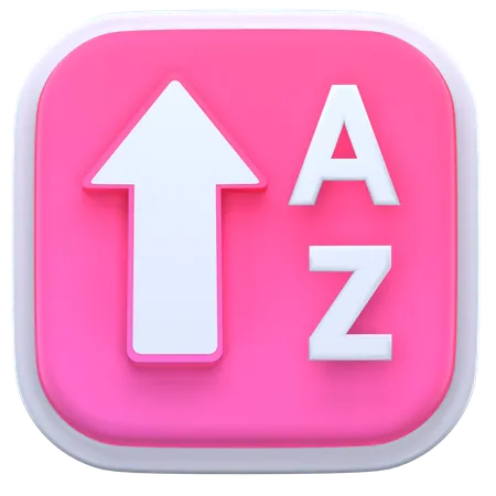 Aufsteigendes Alphabet  3D Icon