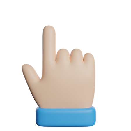 Nach oben Handbewegung  3D Icon