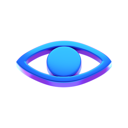 Auge abstrakte Form  3D Icon