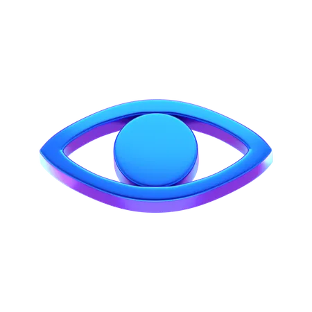 Auge abstrakte Form  3D Icon