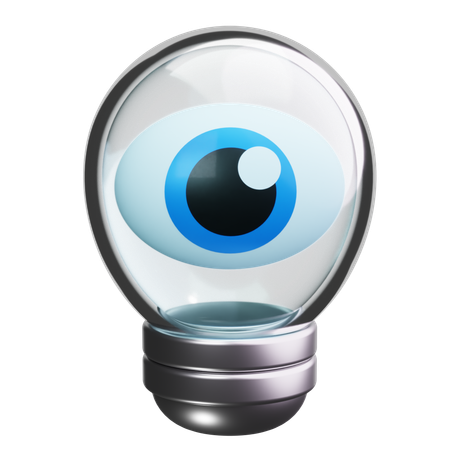 Auge mit Glühbirne  3D Icon