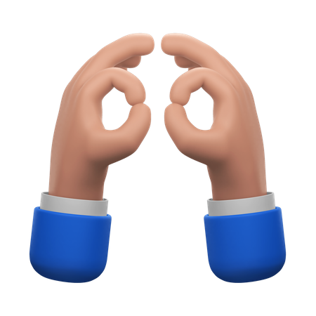 Augen Hände Geste  3D Icon