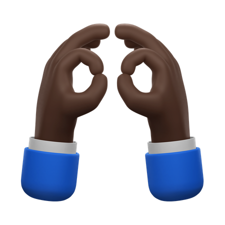 Augen Hände Geste  3D Icon