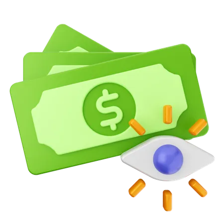 Augen geld  3D Icon