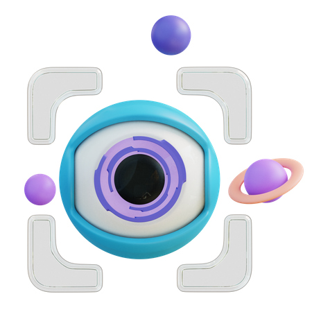 Augenscanner  3D Icon