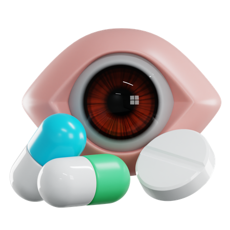 Augentabletten  3D Icon