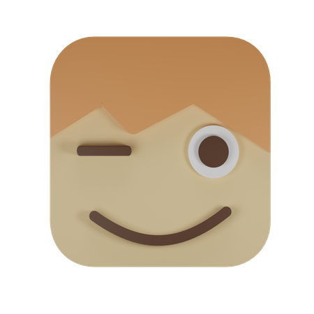 Augenzwinkern-Emoji  3D Emoji