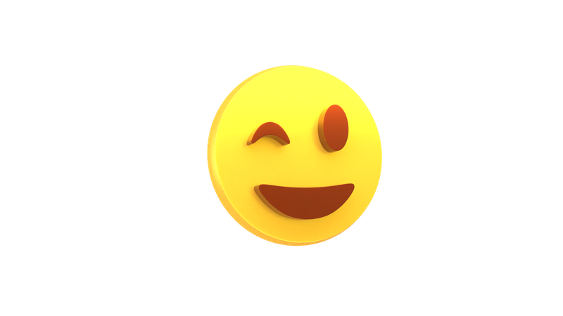 Augenzwinkern-Emoji  3D Emoji