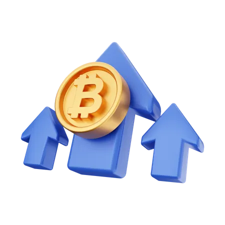 Augmentation du bitcoin  3D Icon