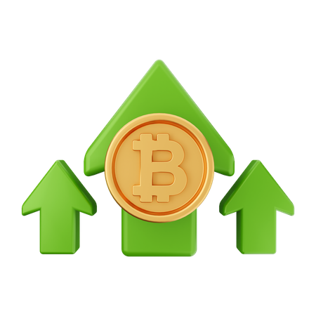 Augmentation du bitcoin  3D Icon