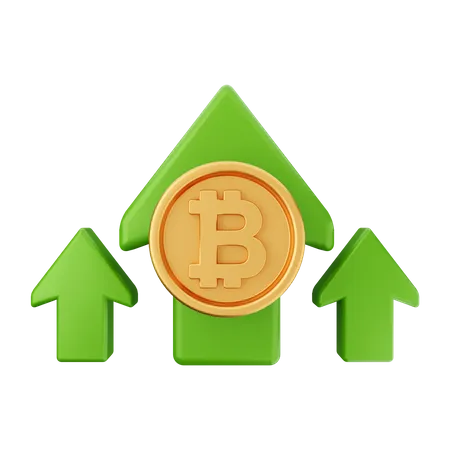 Augmentation du bitcoin  3D Icon