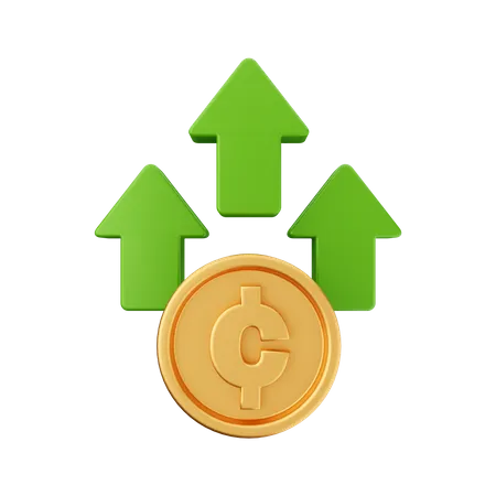 Augmenter le centime  3D Icon