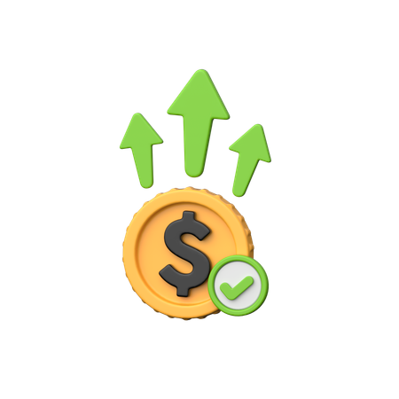 Augmentation des revenus  3D Icon