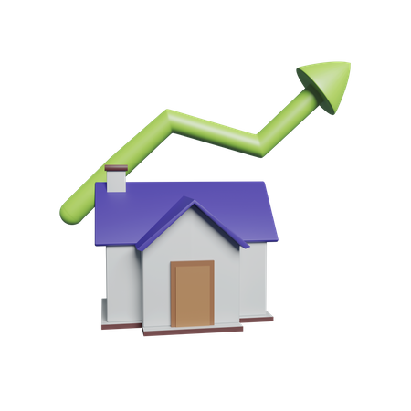 Augmentation du taux de propriété  3D Icon