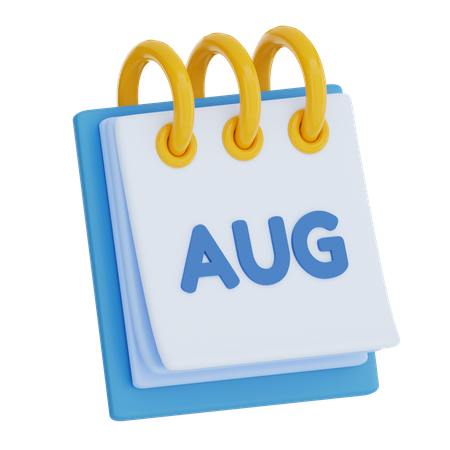 August  3D Icon