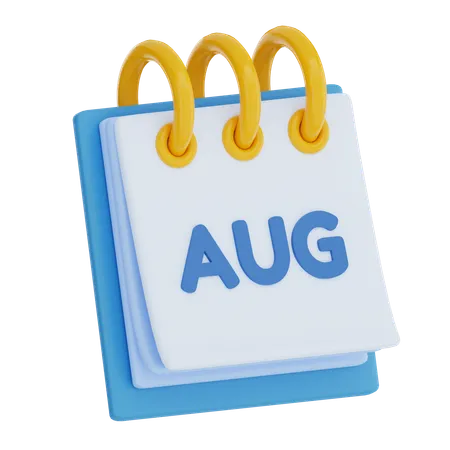 August  3D Icon