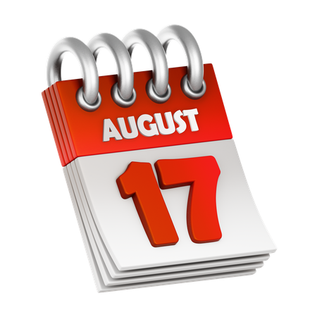 August 17 Th  3D Icon